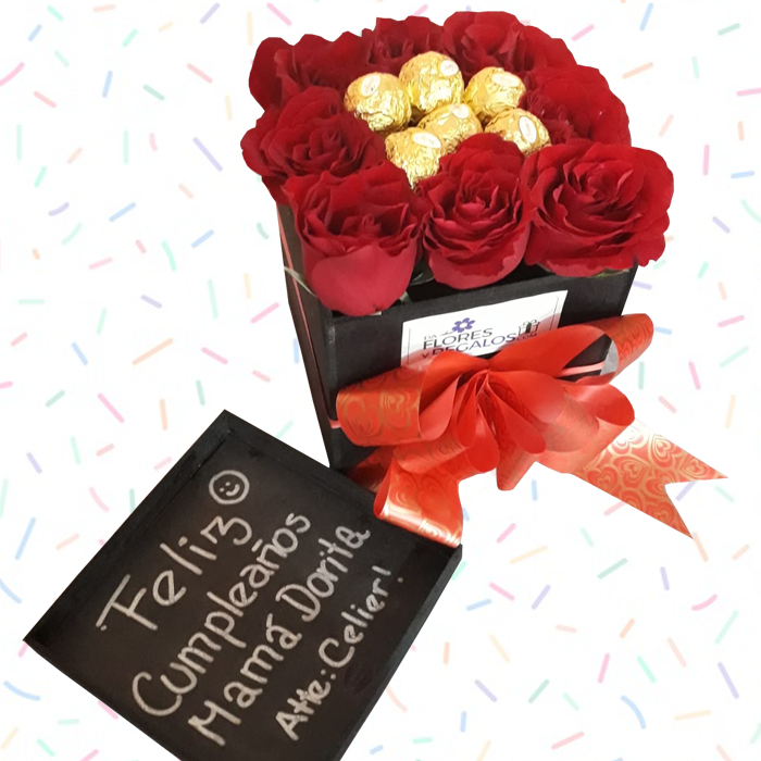 Caja Rosas con Bombones