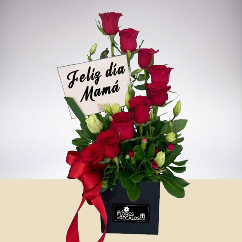 Arreglo de rosas en escalera