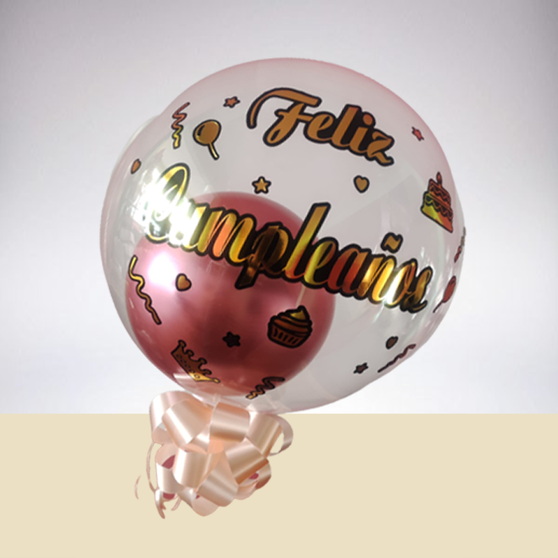 Globo Burbuja Feliz Cumpleaños